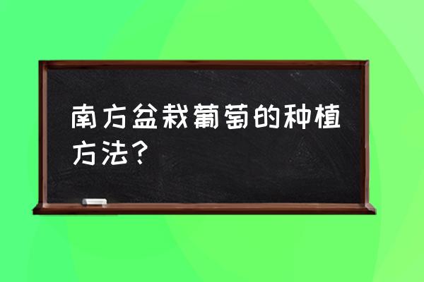 盆栽葡萄复合肥放多少合适 南方盆栽葡萄的种植方法？