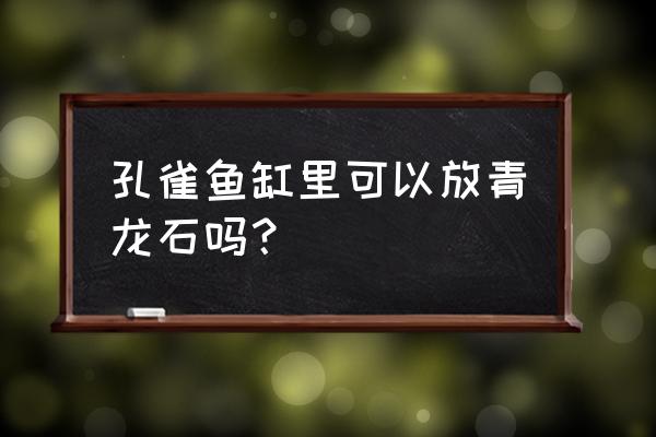 浴缸里用什么材质的假山好 孔雀鱼缸里可以放青龙石吗？