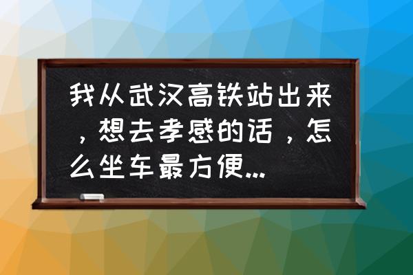 武汉站到孝感坐汽车怎么坐车 我从武汉高铁站出来，想去孝感的话，怎么坐车最方便？既快又省钱？