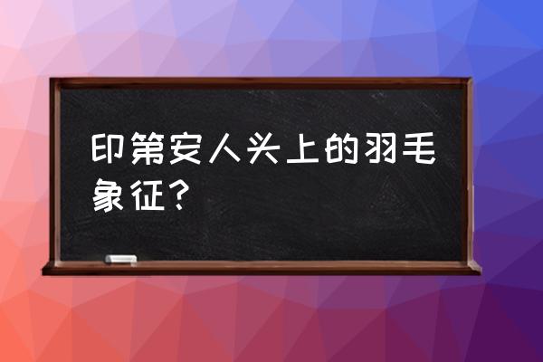 头上插羽毛是什么民族 印第安人头上的羽毛象征？