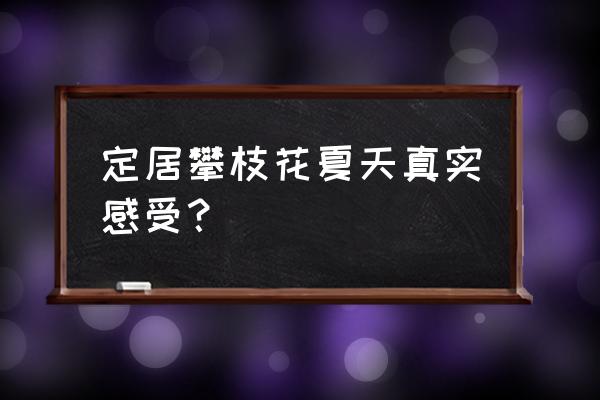 攀枝花东区的环境怎样 定居攀枝花夏天真实感受？