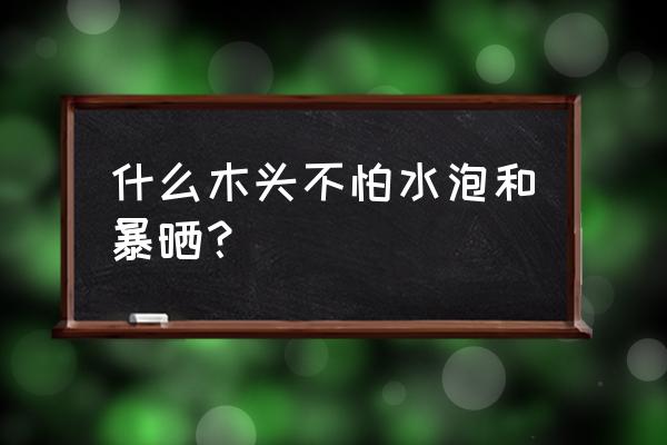 什么木头水泡不变形 什么木头不怕水泡和暴晒？