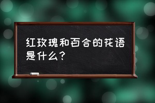 百合花加红玫瑰是什么意思 红玫瑰和百合的花语是什么？