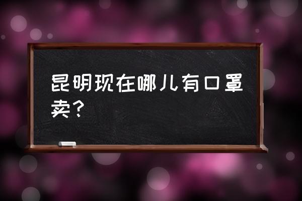 昆明市在哪里买得到口罩 昆明现在哪儿有口罩卖？