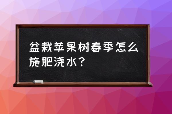 苹果盆栽春季几月可以施肥 盆栽苹果树春季怎么施肥浇水？