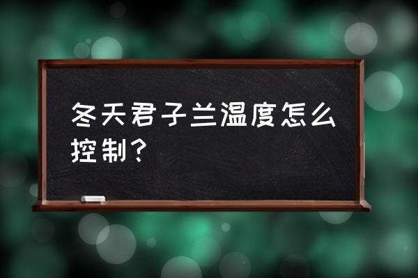 君子兰冬天能施复合肥吗 冬天君子兰温度怎么控制？