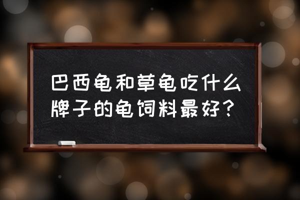 巴西龟能吃草龟的饲料吗 巴西龟和草龟吃什么牌子的龟饲料最好？