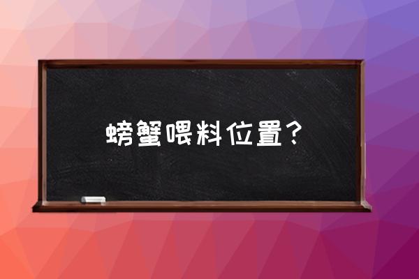 螃蟹养殖饲料怎么投放 螃蟹喂料位置？