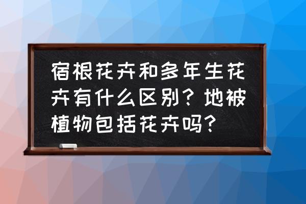 宿根花卉是不是也包含时令花 宿根花卉和多年生花卉有什么区别？地被植物包括花卉吗？