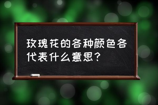 玫瑰的颜色代表着什么意思 玫瑰花的各种颜色各代表什么意思？