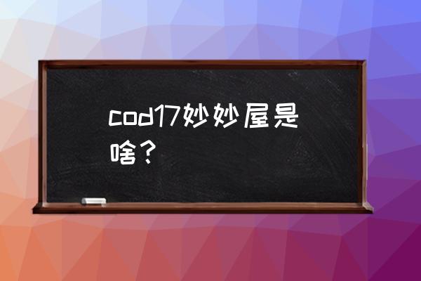 绝地求生局点啥意思 cod17妙妙屋是啥？