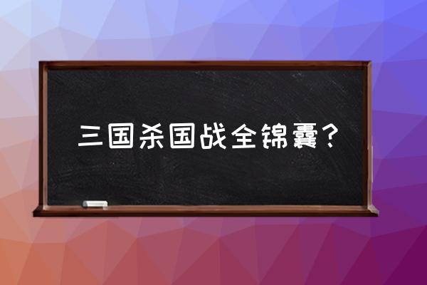 三国杀以逸待劳一个人可以用吗 三国杀国战全锦囊？