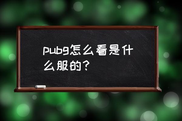 绝地求生亚服英文是什么 pubg怎么看是什么服的？