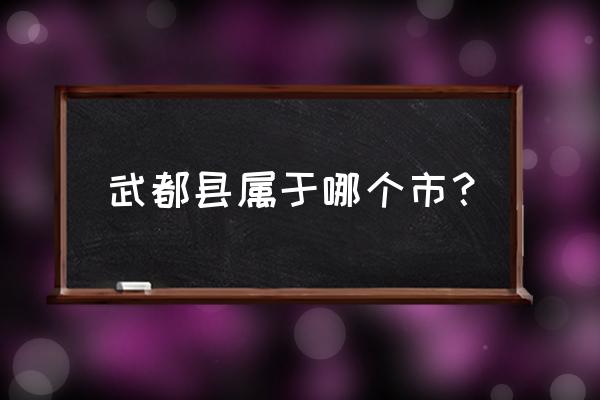 武都到金昌多少公里 武都县属于哪个市？