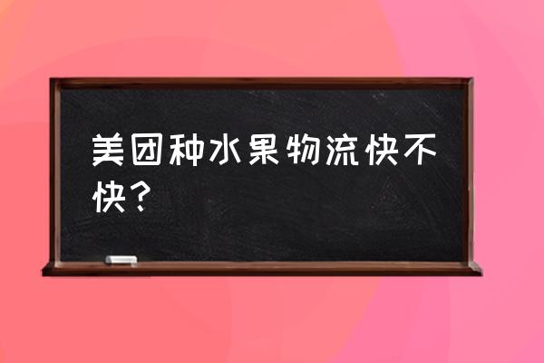 美团种果树多久能领到 美团种水果物流快不快？