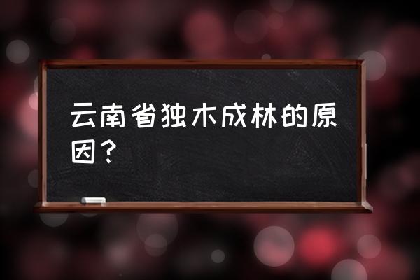 哪些句子看出大榕树独木成林 云南省独木成林的原因？