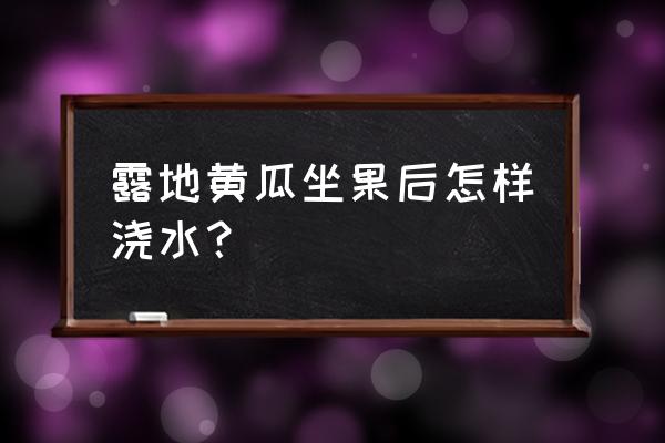 黄瓜结果时需要浇水施肥吗 露地黄瓜坐果后怎样浇水？