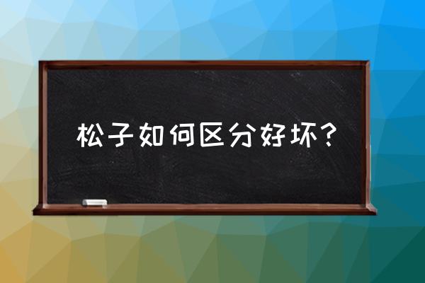 如何辨别松子的好坏 松子如何区分好坏？