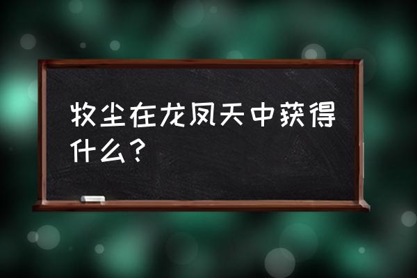 圣物怎么突破 牧尘在龙凤天中获得什么？