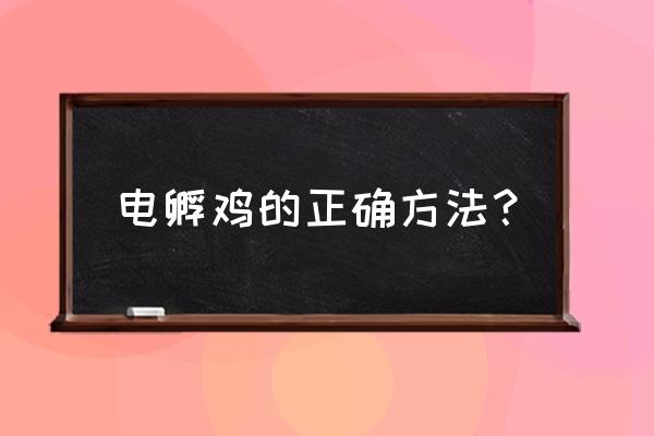 怎么不用电孵化小鸡 电孵鸡的正确方法？