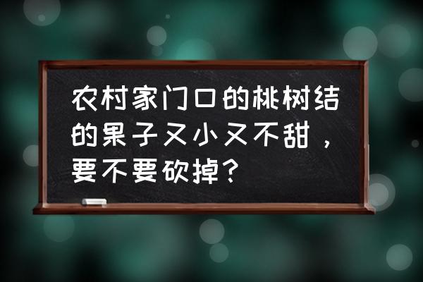 怎么挑又大又甜的桃子 农村家门口的桃树结的果子又小又不甜，要不要砍掉？