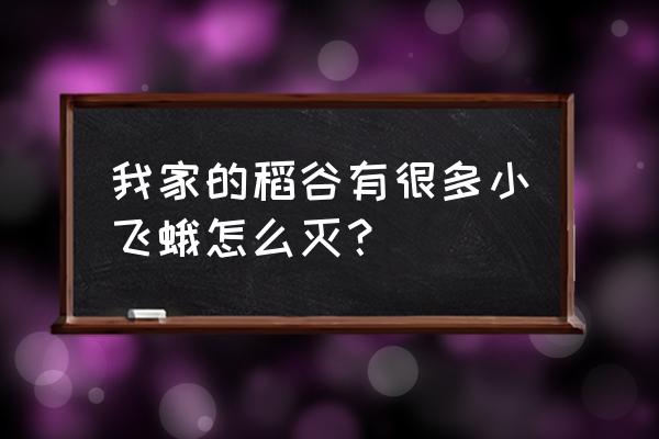 飞蛾扑火是行为信息还是物理信息 我家的稻谷有很多小飞蛾怎么灭？